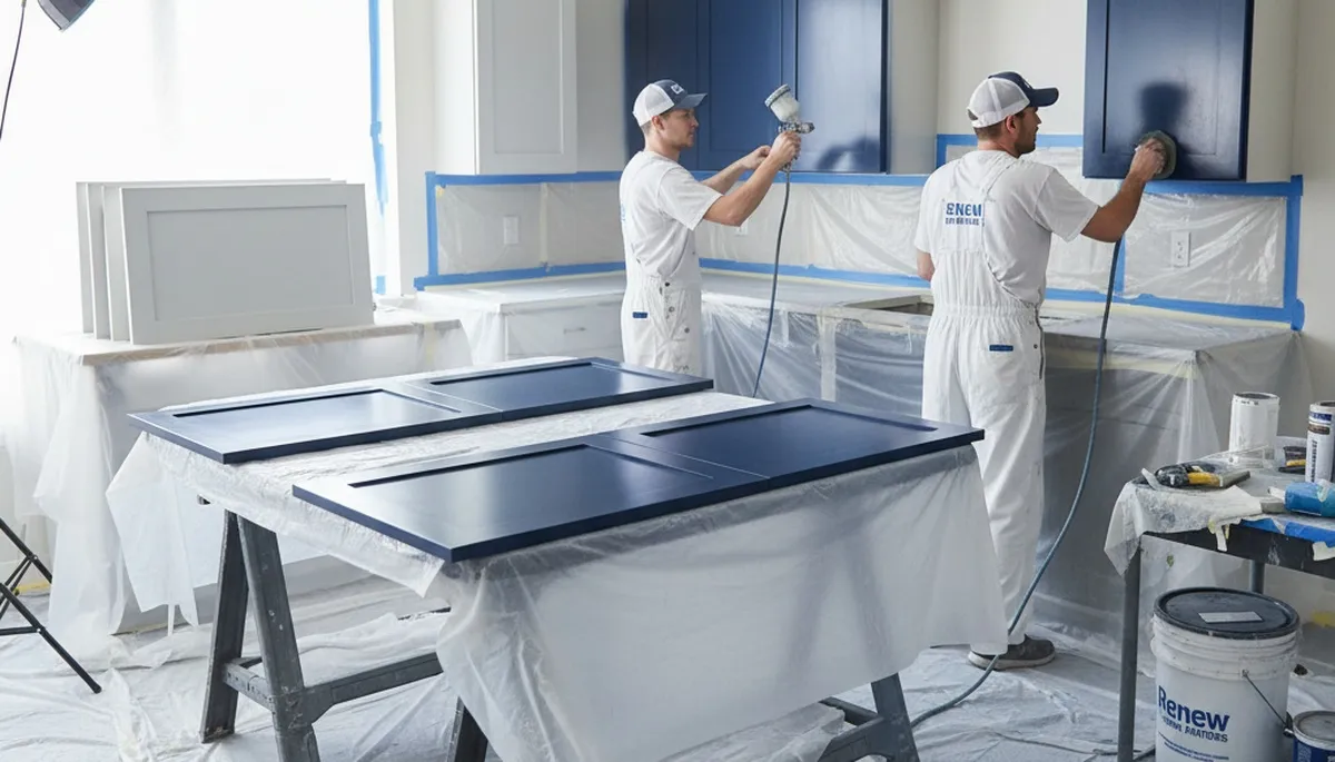 Professional kitchen cabinet painting service in Cape Coral FL with durable coastal finishes