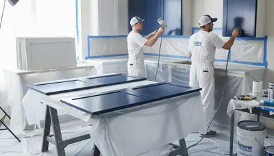 Professional kitchen cabinet painting service in Cape Coral FL with durable coastal finishes