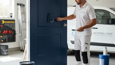 Professional door painting and refinishing in Cape Coral, FL restoring entry doors with durable finishes