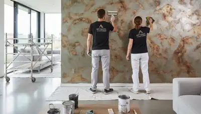 Professional faux painting and decorative wall finishes in Cape Coral, FL home interior