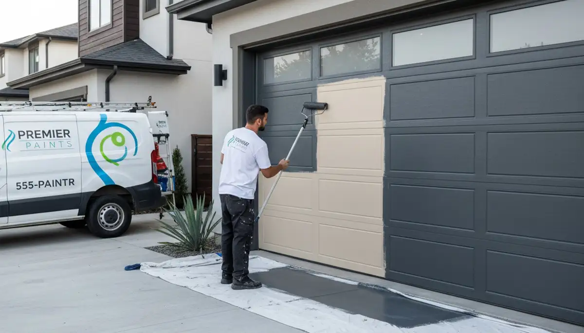 Professional garage door painting in Cape Coral FL boosting curb appeal and weather resistance