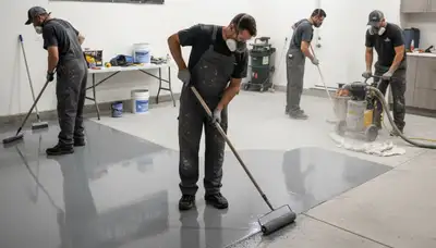 Professional epoxy garage floor coating in Cape Coral FL by expert house painters