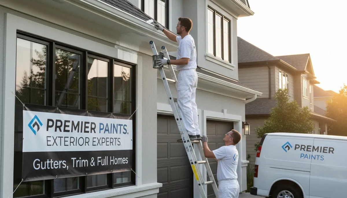 Professional gutter painting on a coastal home in Cape Coral, FL for lasting protection and curb appeal