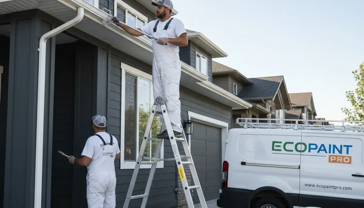 Professional gutter painting service on a Cape Coral FL home exterior for lasting curb appeal