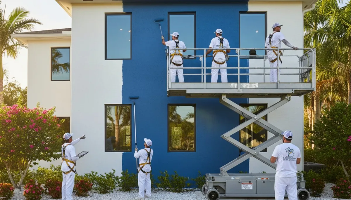 House painting service in Cape Coral, FL for residential exterior and interior home repainting