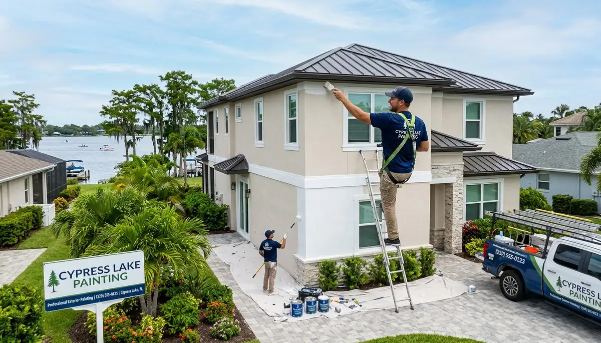 Professional exterior house painting service in Cape Coral FL by paintingcapecoralfl.com