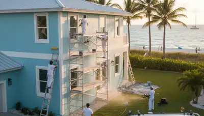 Cape Coral, FL house painting contractor providing professional interior and exterior painting services