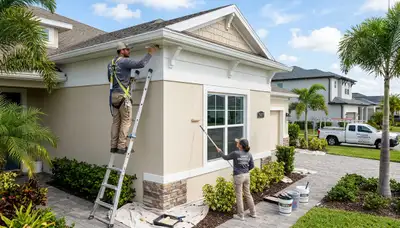 Professional exterior house painting service in Cape Coral, FL by skilled local painters