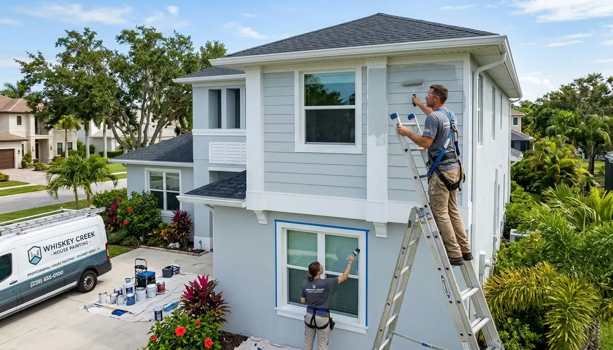 Professional house painting service in Cape Coral FL transforming exterior home finishes