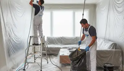 Professional popcorn ceiling removal service in Cape Coral FL creating smooth modern ceilings