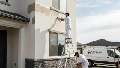 Professional stucco repair on Cape Coral, FL home exterior by local painting experts